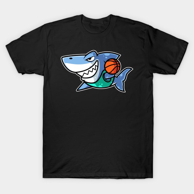 Shark Basketball Game Day Funny Team Sports B-ball product T-Shirt by theodoros20